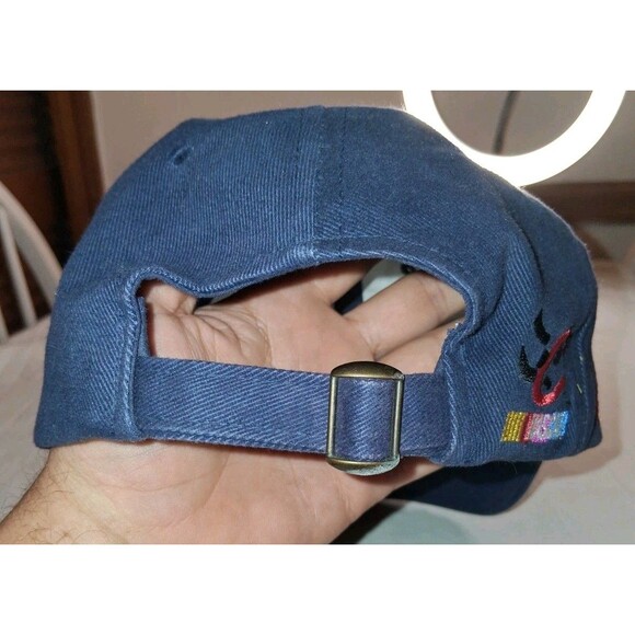 Vintage Dale Jarrett Robert Yates Racing #88 Nascar Hat Cap Blue Adult Strapback - Picture 4 of 6